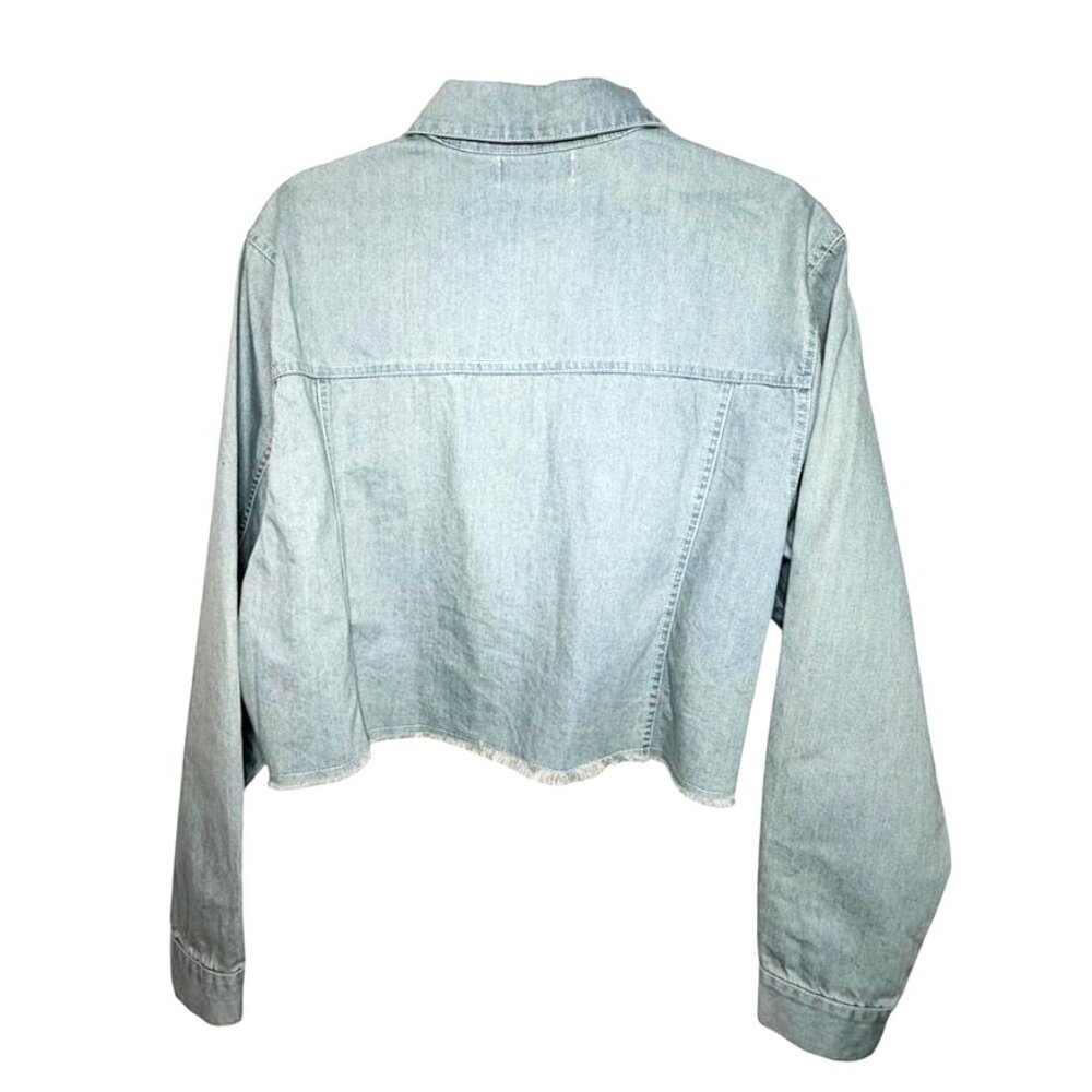 CHARLIE HOLIDAY Australia Brand Cropped Trucker Jean Jacket - Picture 2 of 6